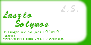 laszlo solymos business card